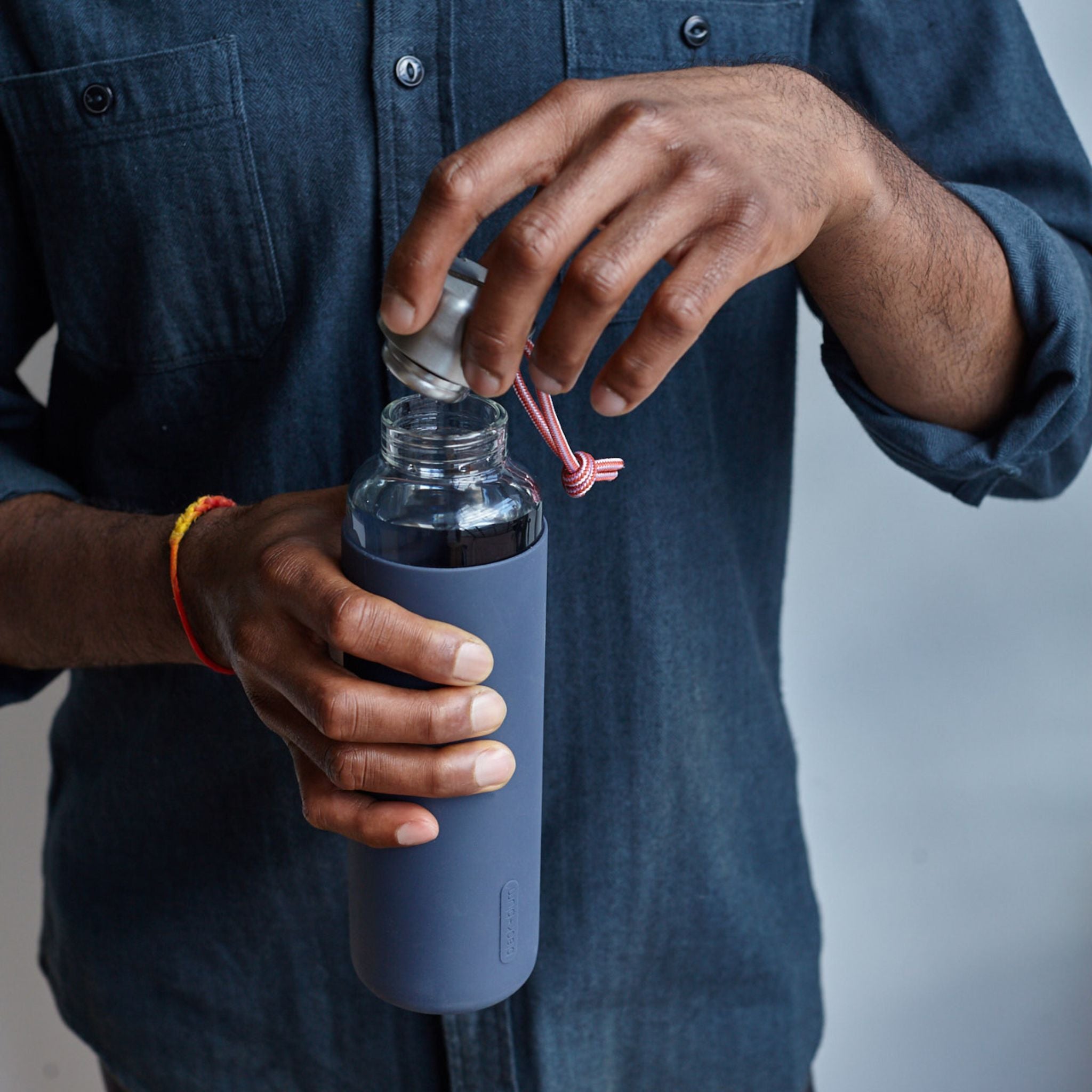 GLASS WATER BOTTLE 600ML