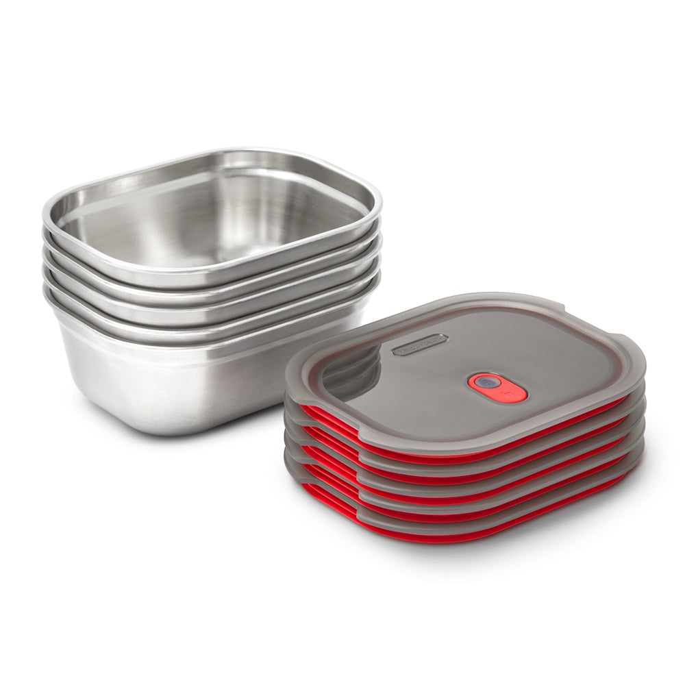 ENSEMBLE DE 3 BOÎTES ALIMENTAIRES EN ACIER INOXYDABLE (MOYENNES)