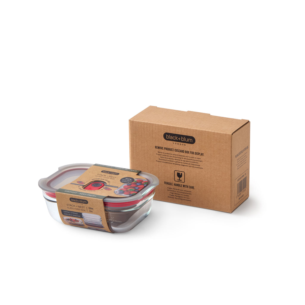STACK+NEST GLASS FOOD CONTAINER XSMALL 380ML