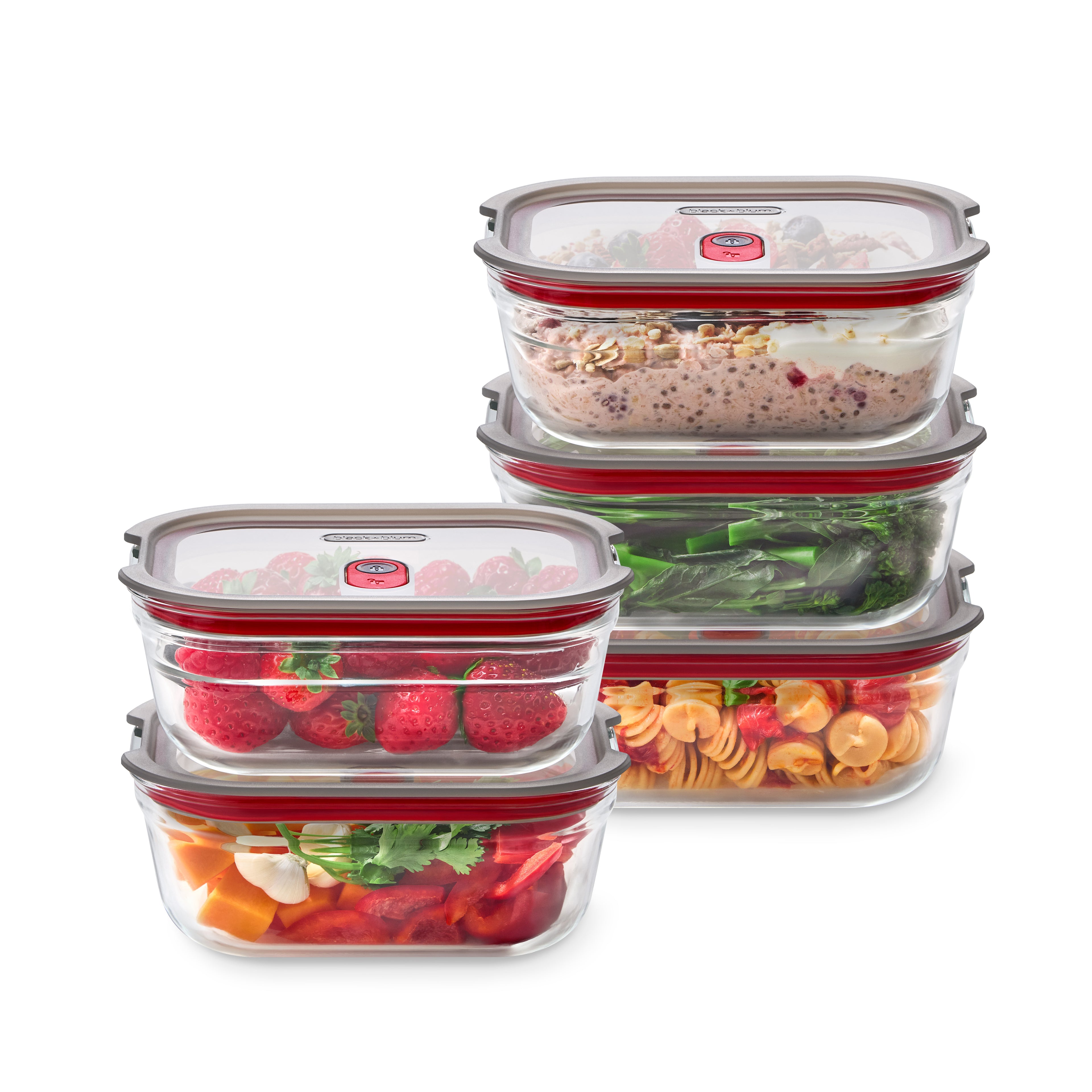 STACK+NEST GLASS FOOD CONTAINER SMALL 600ML