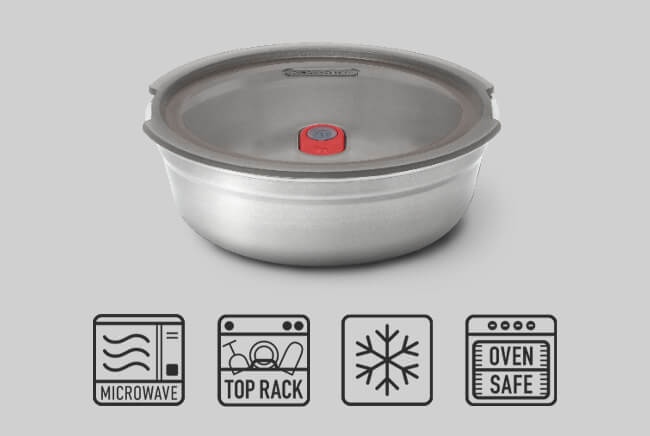 Black+Blum Microwavable Steel Food Bowl Large - MULTIFUNCTION