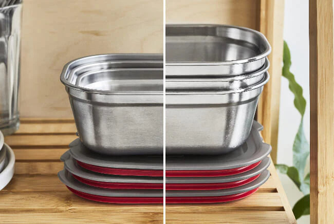 Black+Blum Microwavable Steel Food Box Large - EASY STORAGE