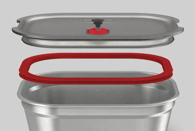 Black+Blum Microwavable Steel Food Box Large - lightweight+ durable
